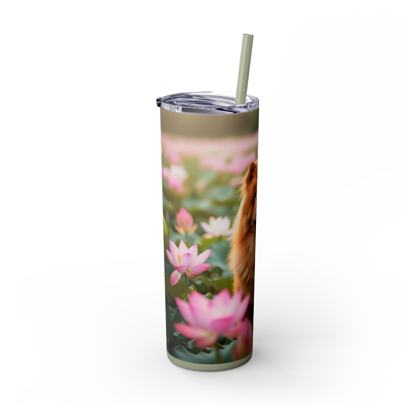Skinny Tumbler with Straw – 20 oz Stainless Steel Cup