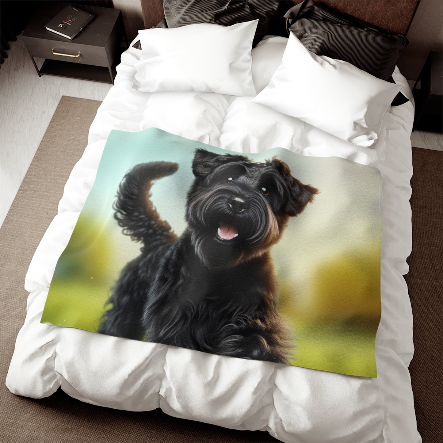 Russian Black Terrier Sweatshirt Blanket