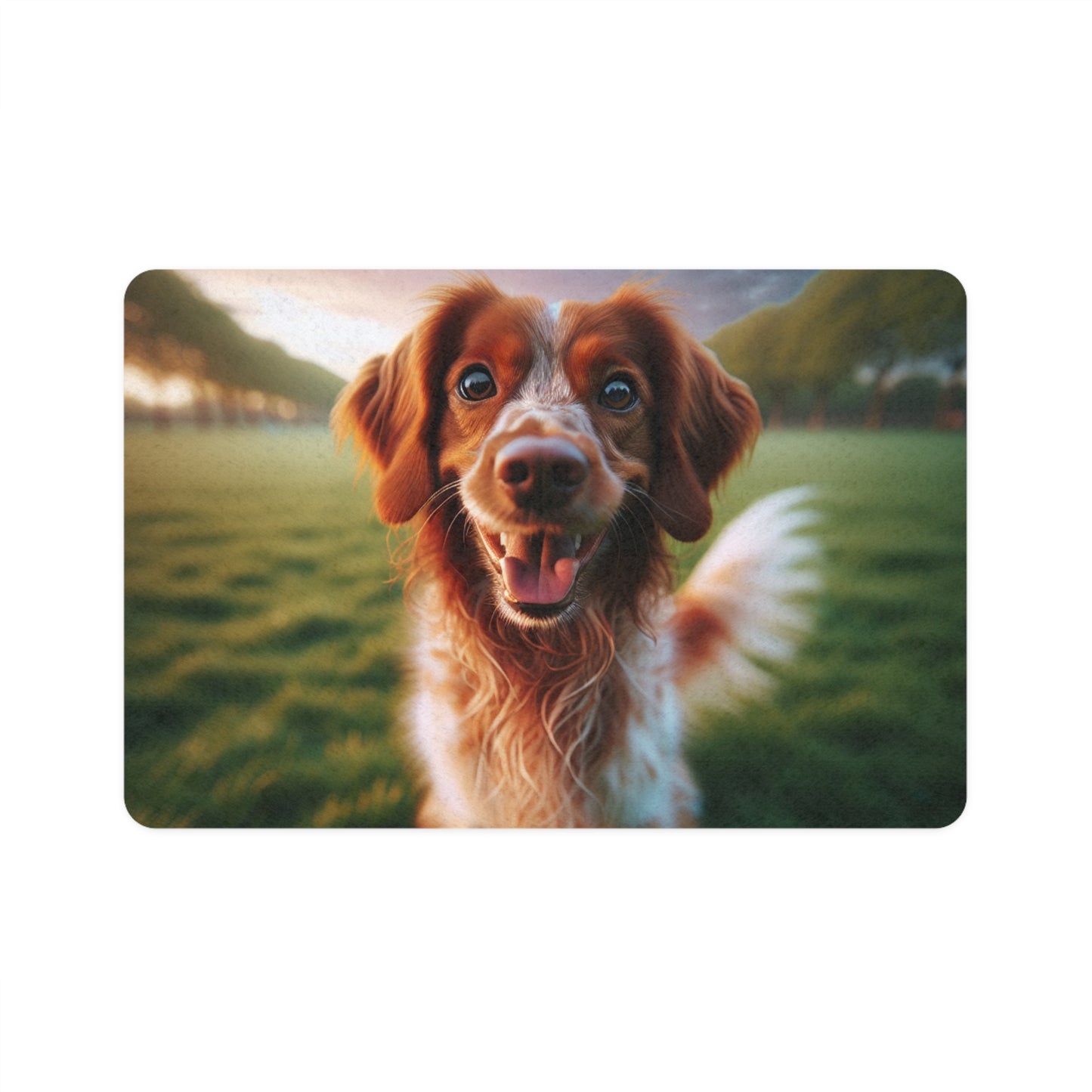 Pet Food Mat (12x18) - Brittany Dog