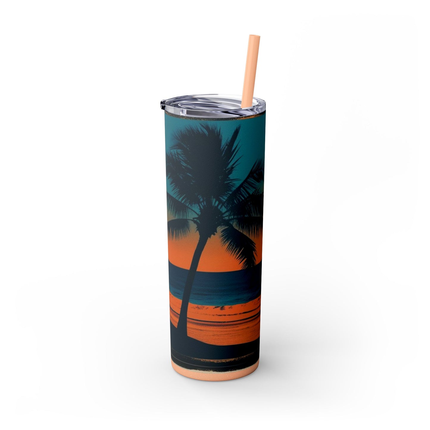 Brilliant Sunrise Skinny Tumbler with Straw, 20oz