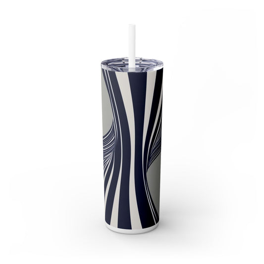 Optical Illusion Skinny Tumbler with Straw, 20oz