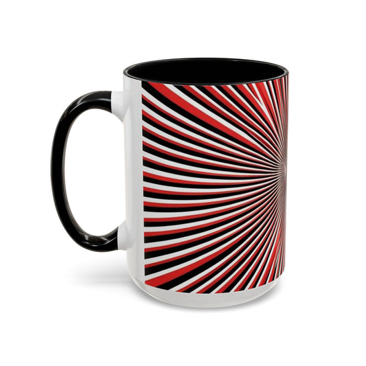 Optical Illusion Accent Mug – Ceramic Coffee Cup
