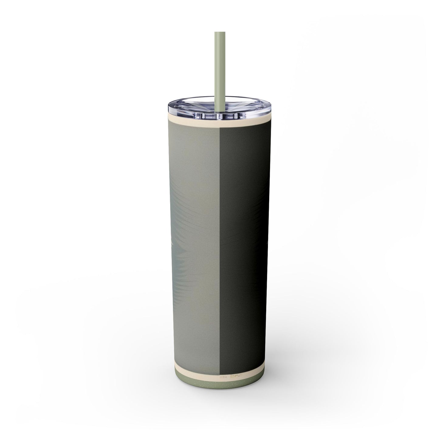 Optical Illusion Skinny Tumbler with Straw, 20oz