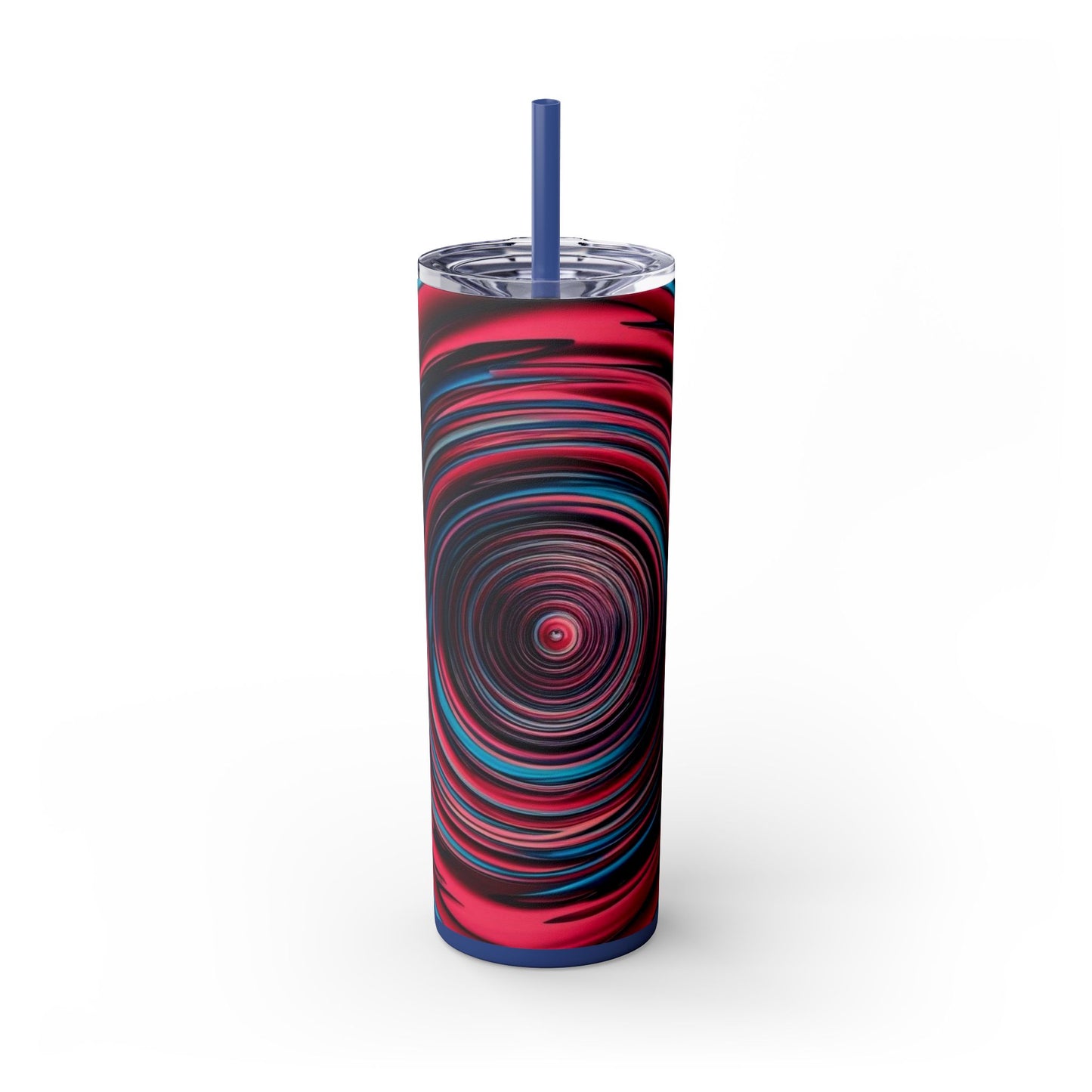 Optical Illusion Skinny Tumbler with Straw, 20oz