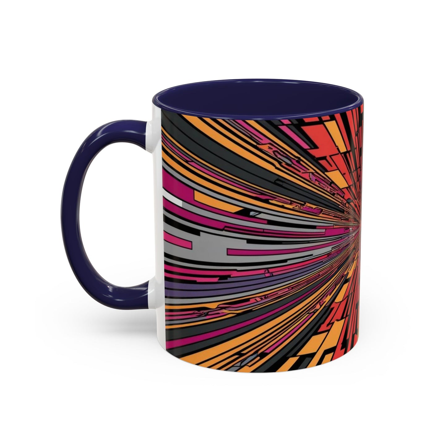 Optical Illusion Accent Mug – Ceramic Coffee Cup
