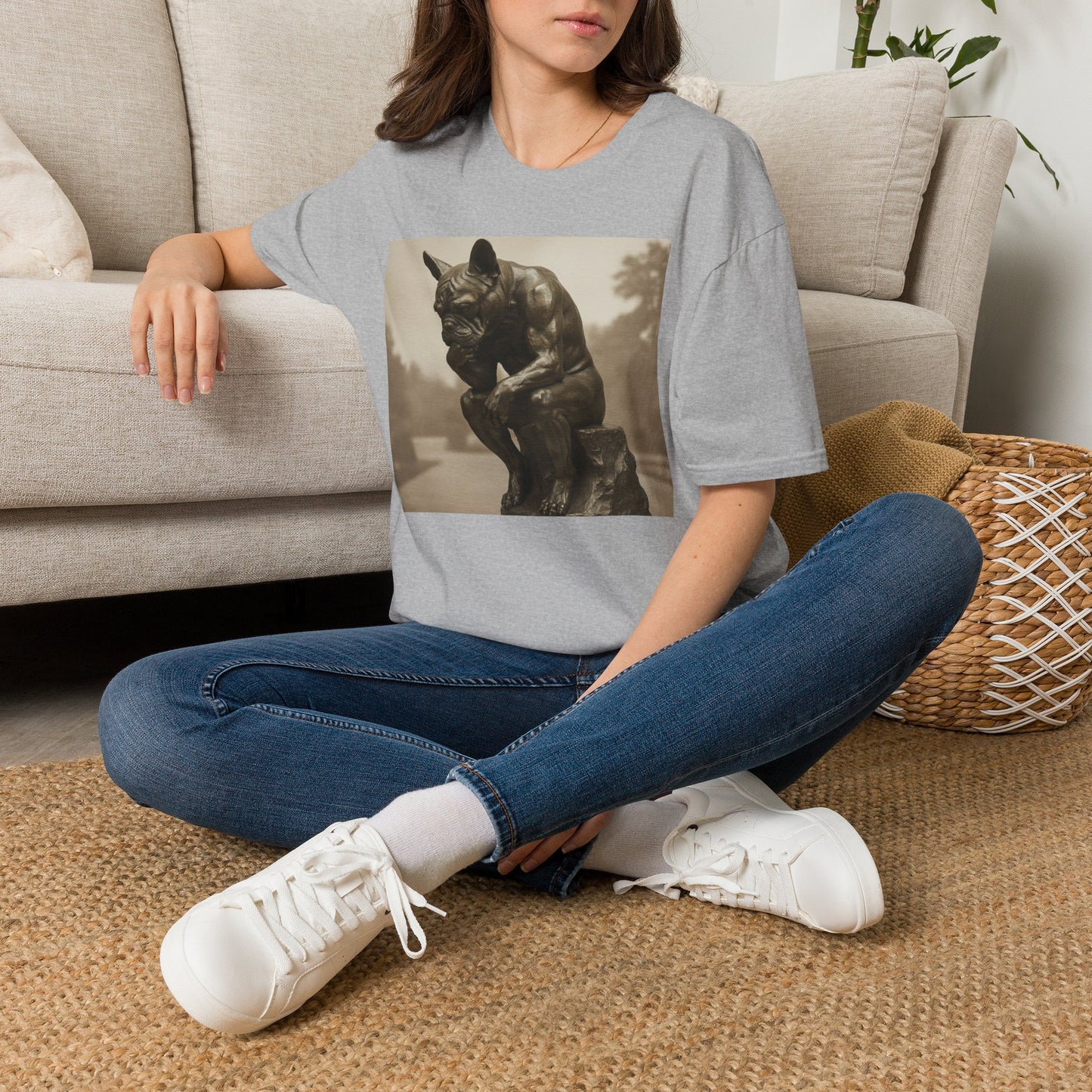 Canine Canvas Collection: Rodin Homage Tee Shirt