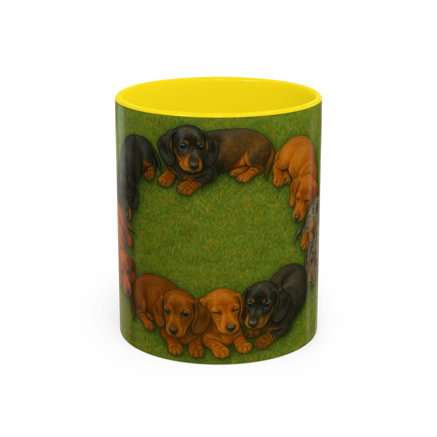 Dachshund puppies Accent Coffee Mug - Perfect Gift for Dog Lovers