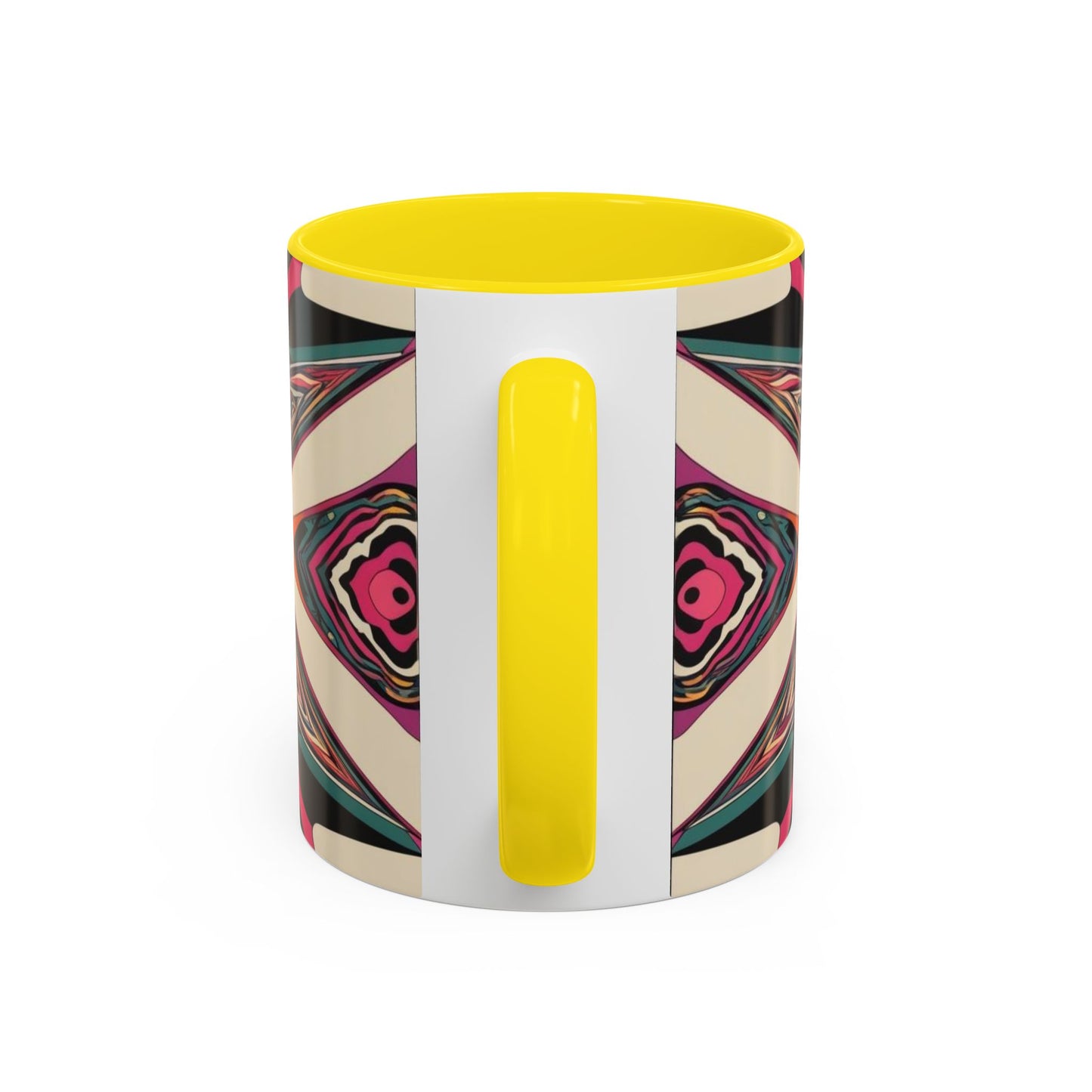 Optical Illusion Accent Mug – Ceramic Coffee Cup