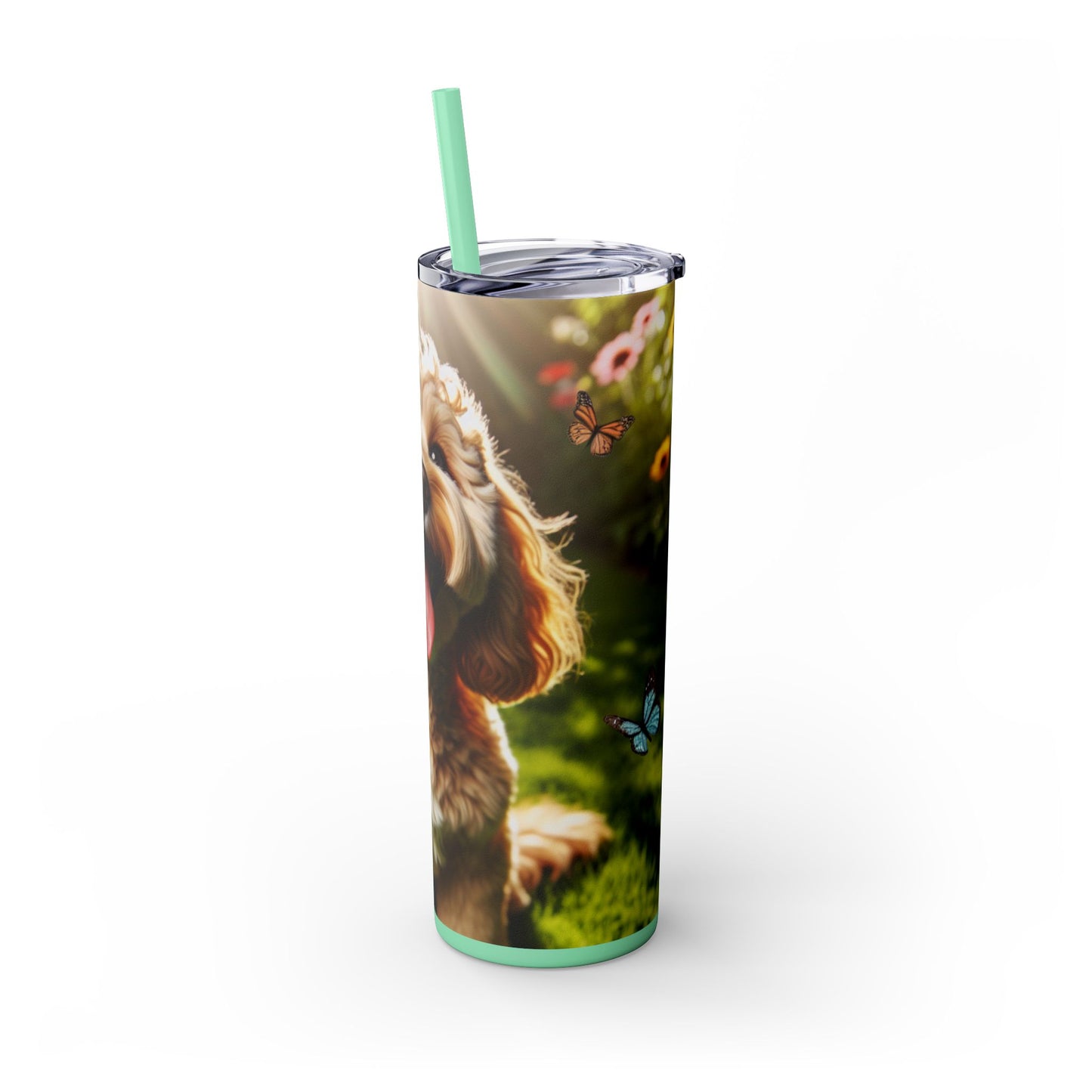 Skinny Tumbler with Straw – 20 oz Stainless Steel Cup