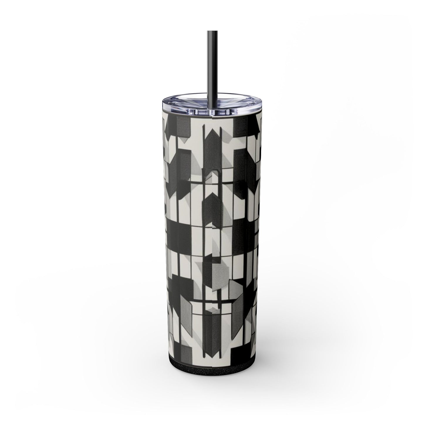Optical Illusion Skinny Tumbler with Straw, 20oz