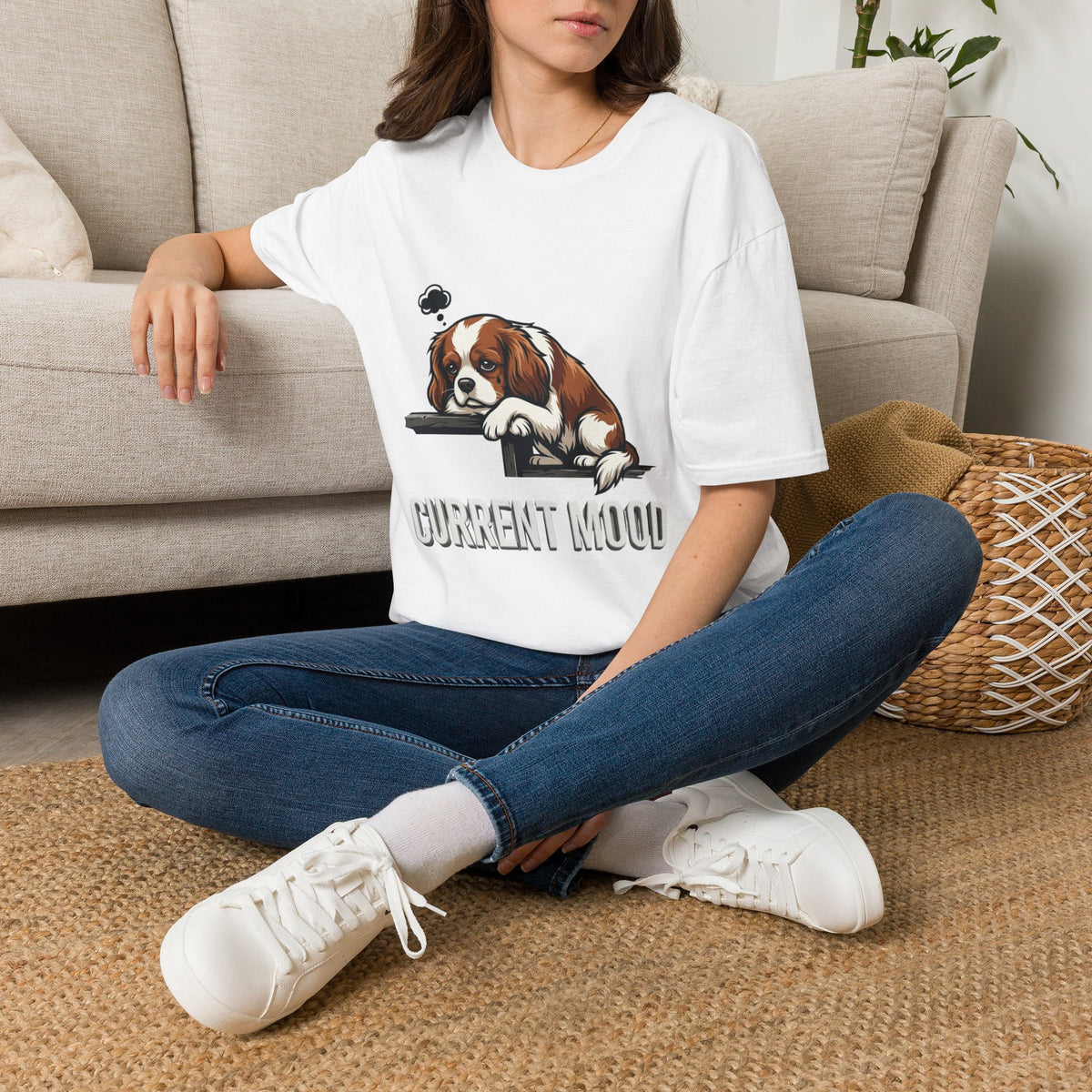 Cavalier King Charles Spaniel Current Mood Tee Shirt