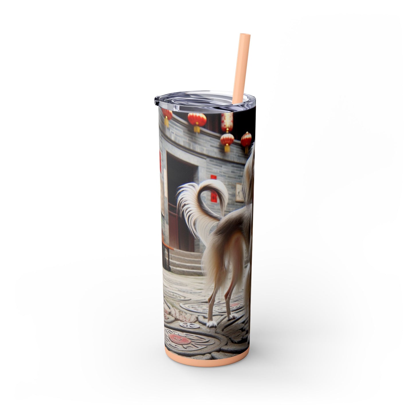 Gobelet Saluki chinois avec paille, 590 ml