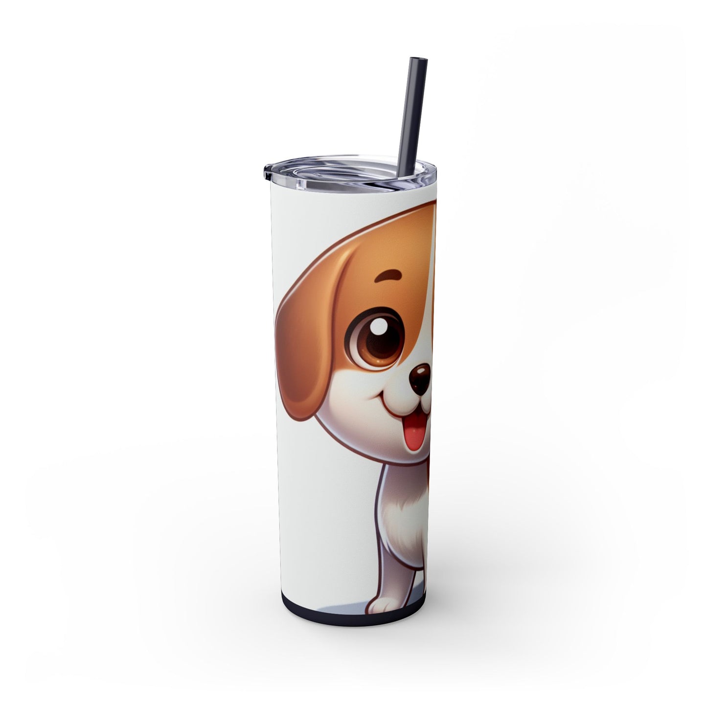 Beagle Skinny Tumbler with Straw, 20oz