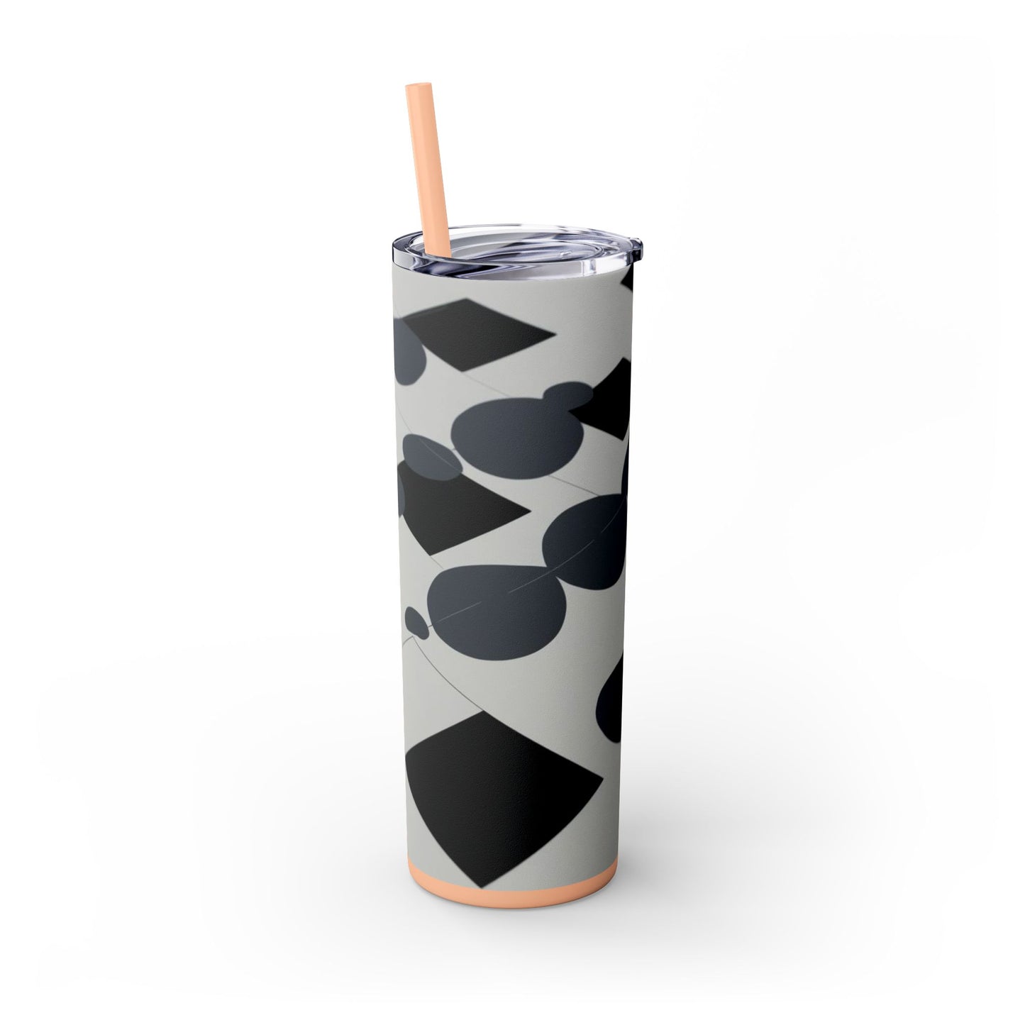 Optical Illusion Skinny Tumbler with Straw, 20oz