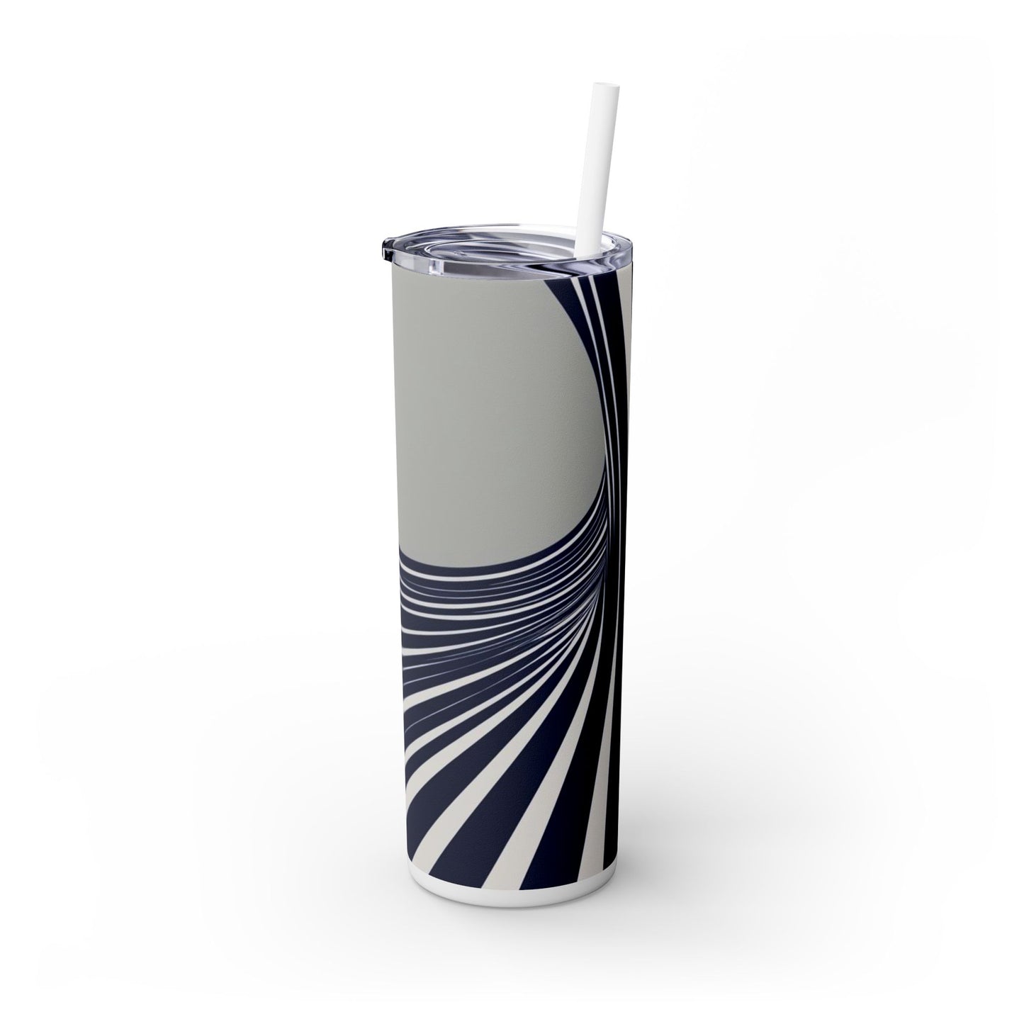 Optical Illusion Skinny Tumbler with Straw, 20oz