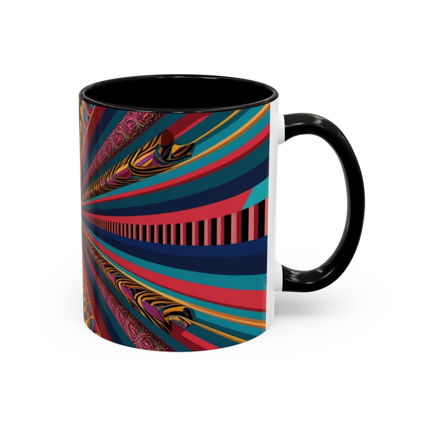 Optical Illusion Accent Mug – Ceramic Coffee Cup