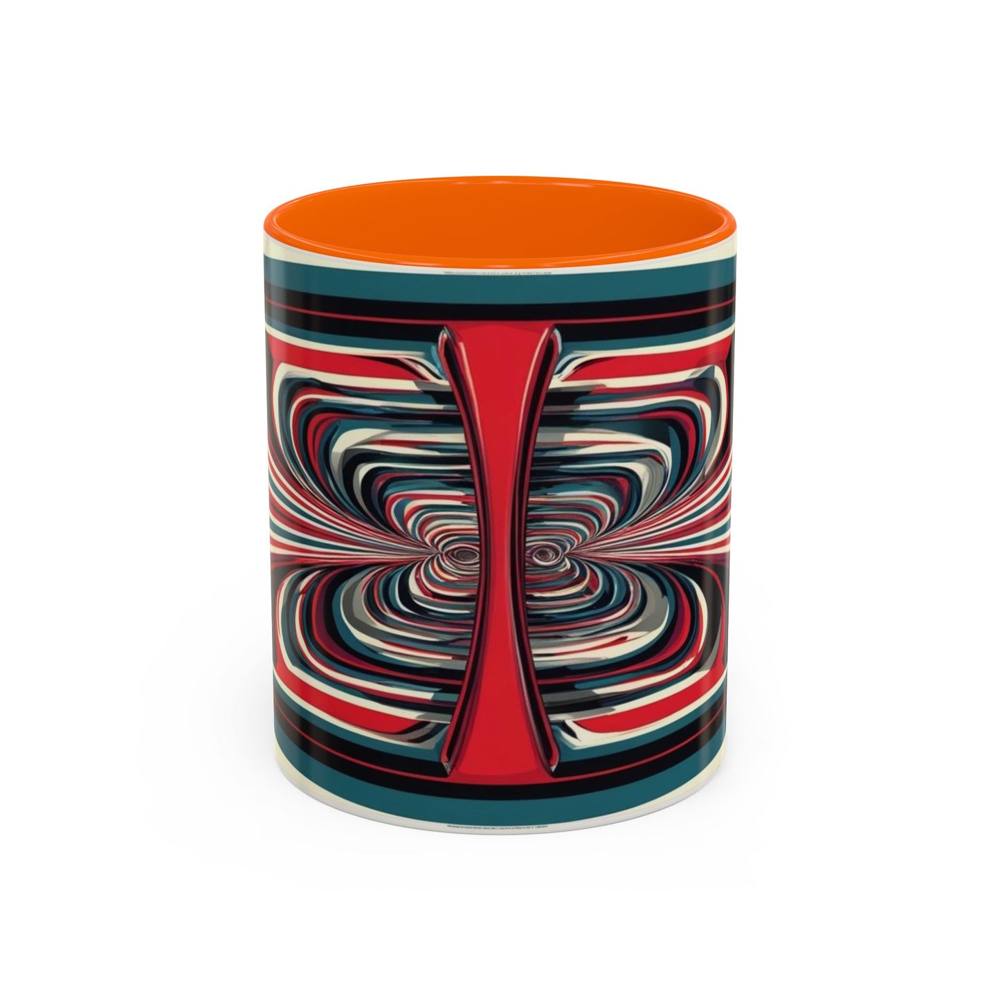 Optical Illusion Accent Mug – Ceramic Coffee Cup