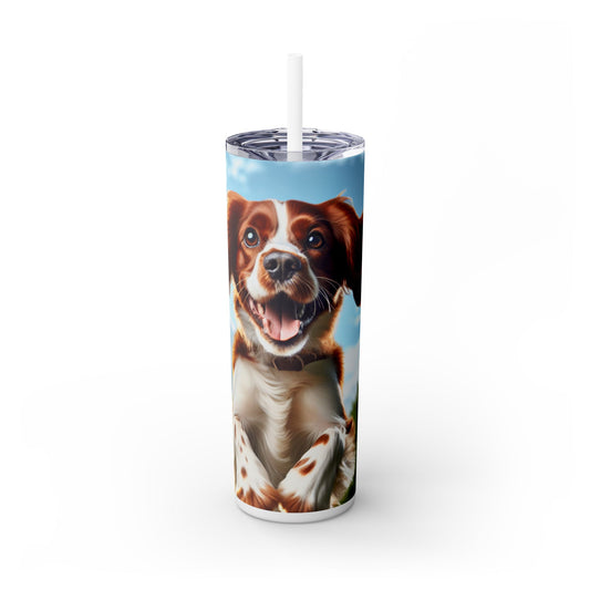 Welsh Springer Spaniel Skinny Tumbler with Straw, 20oz