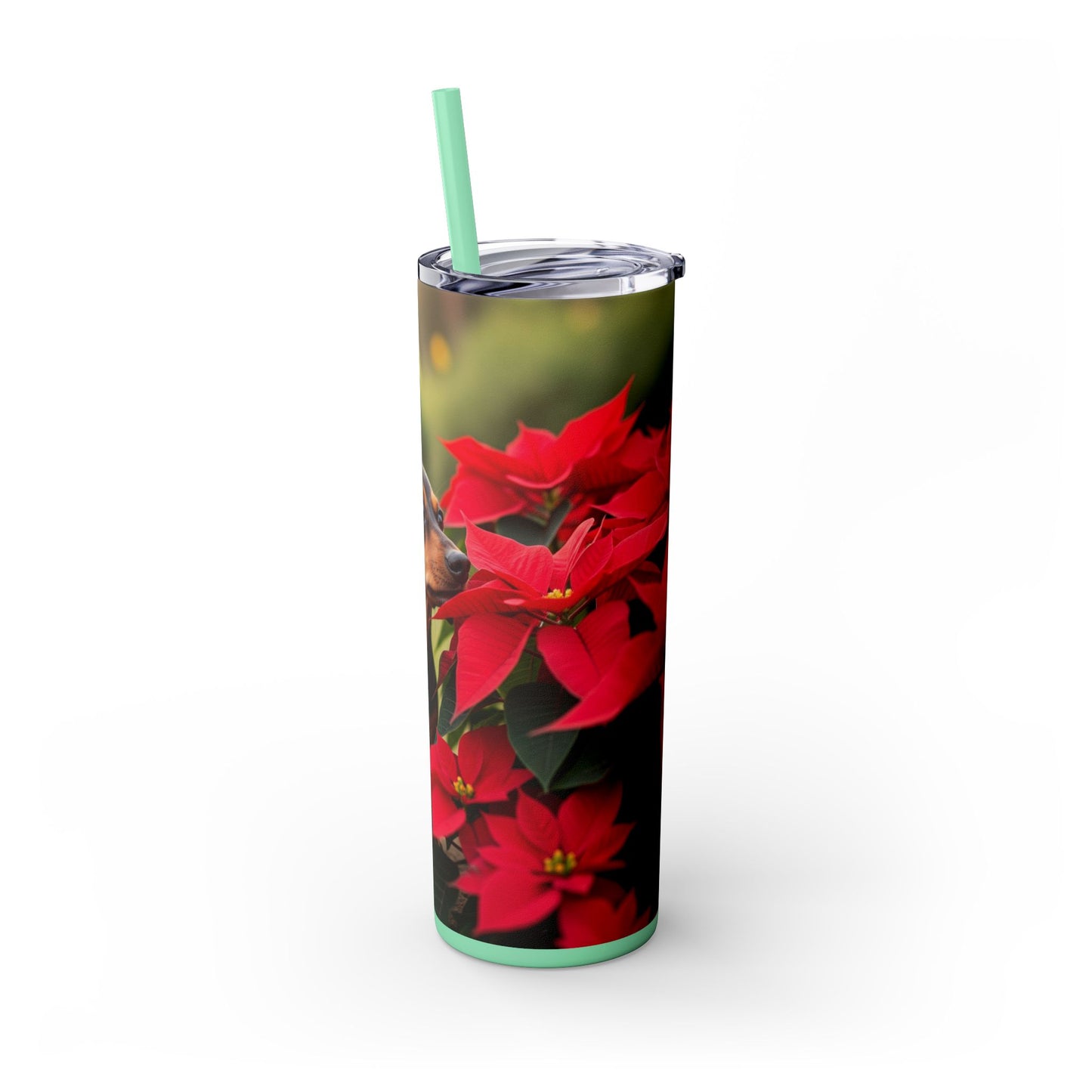 Skinny Tumbler with Straw – 20 oz Stainless Steel Cup