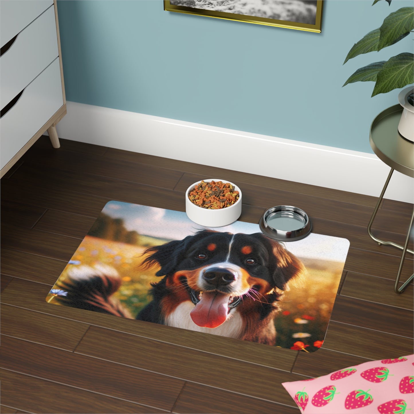 Pet Food Mat (12x18) - Bernese Mountain Dog