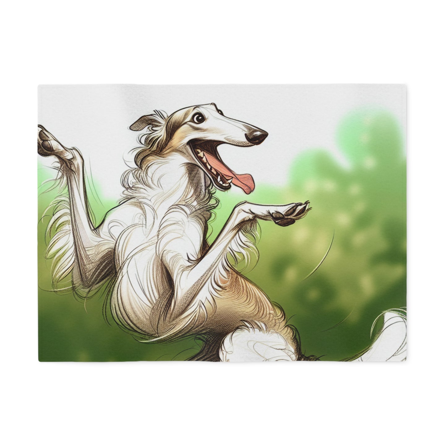 Borzoi Sweatshirt Blanket
