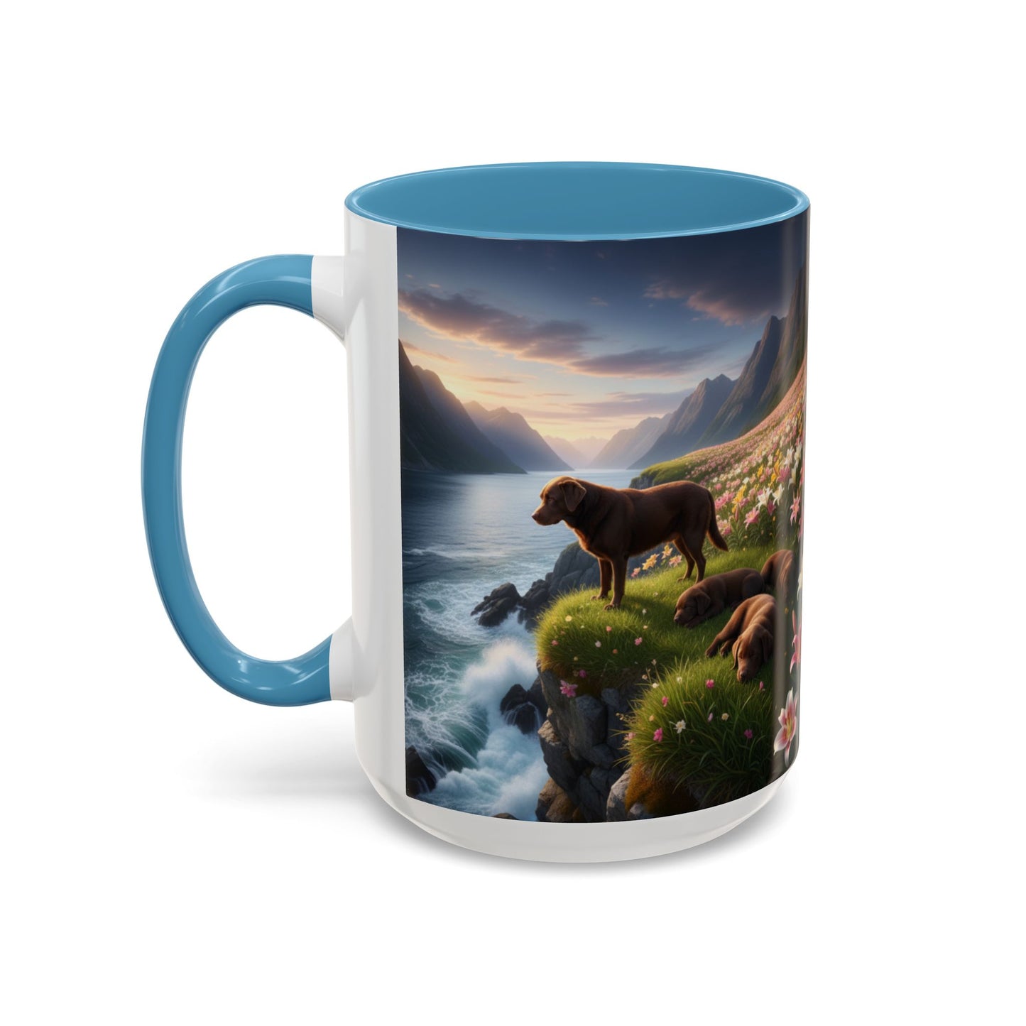 Chocolate Labrador Retriever Accent Mug – Ceramic Coffee Cup