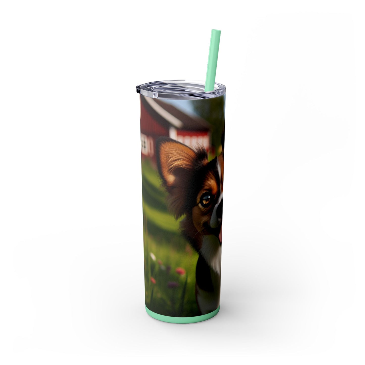 Skinny Tumbler with Straw – 20 oz Stainless Steel Cup
