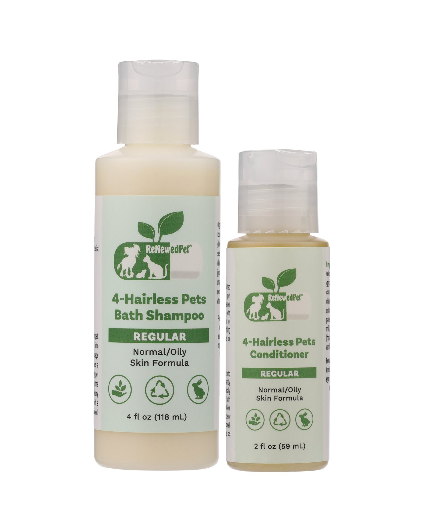4-HAIRLESLES PETS PETS SHAMPOOING ET APRÈS-SHAMPOOING RÉGULIERS