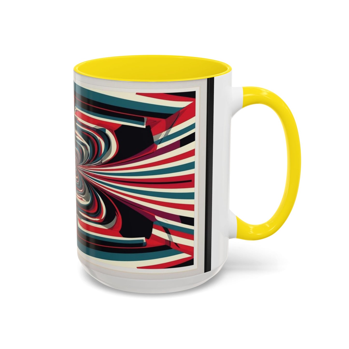 Optical Illusion Accent Mug – Ceramic Coffee Cup