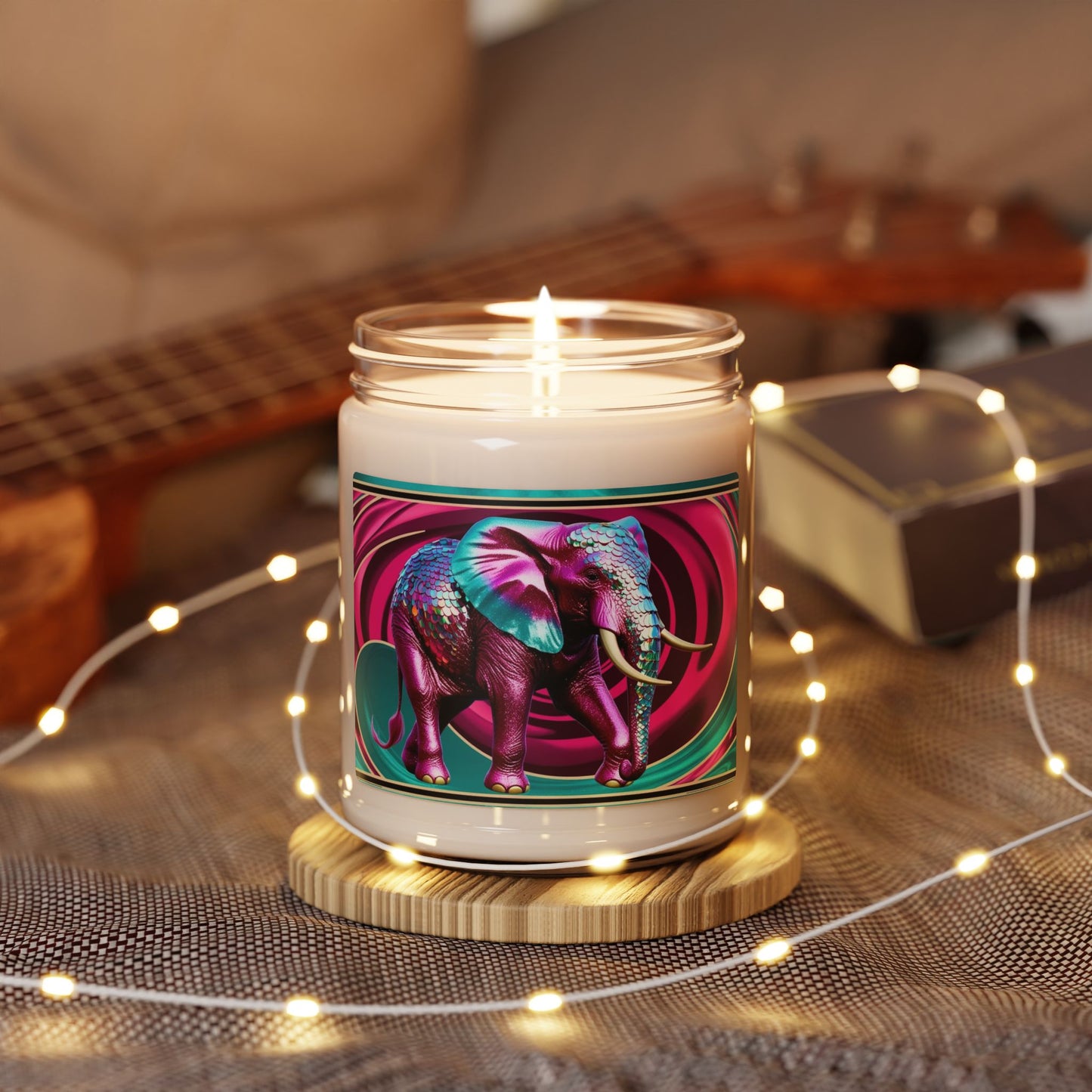 Psychedelic Elephant- Scented Soy Candle, 9oz