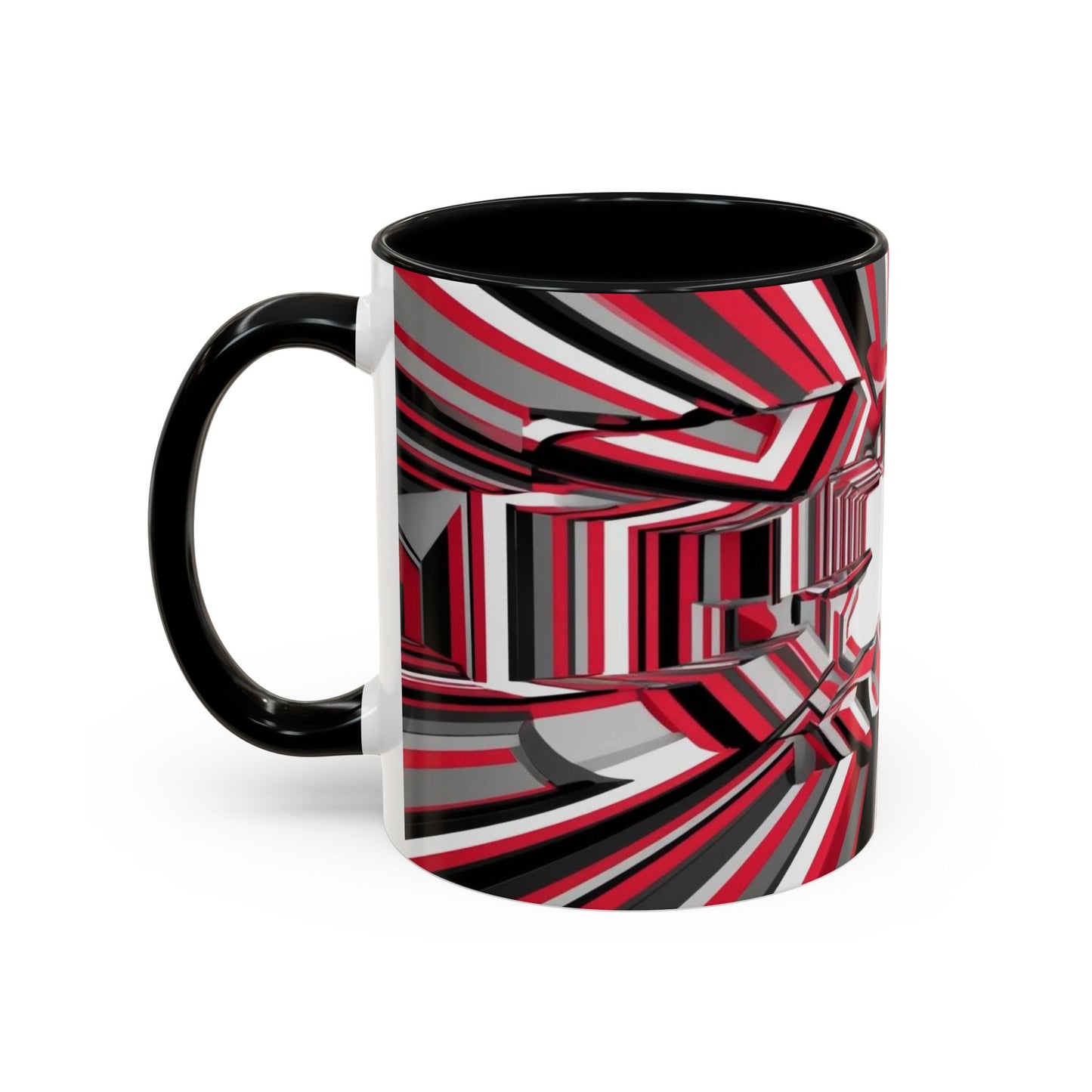 Optical Illusion Accent Mug – Ceramic Coffee Cup