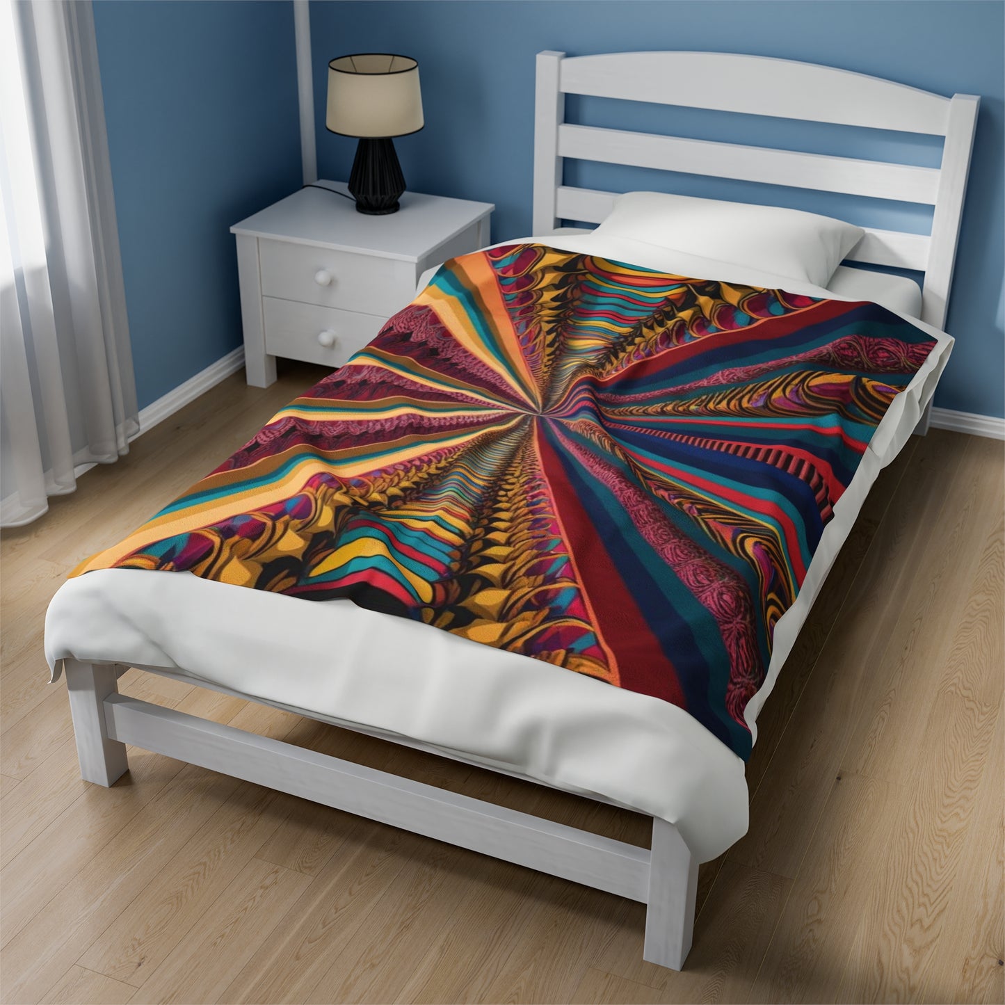 Velveteen Plush Blanket- Optical Illusion