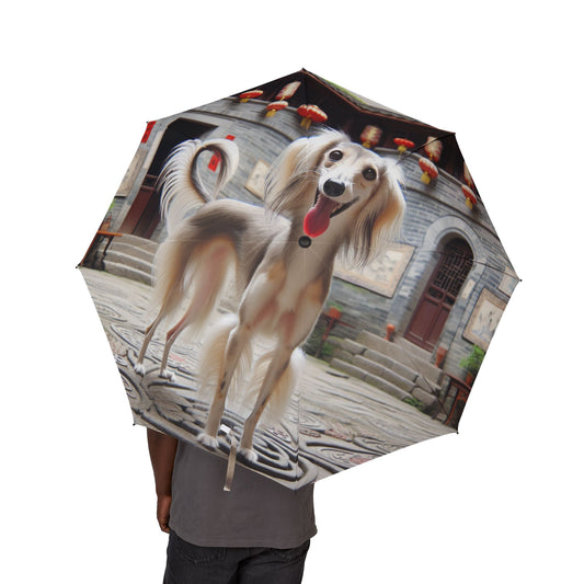 Chinese Saluki Semi-Automatic Foldable Umbrella