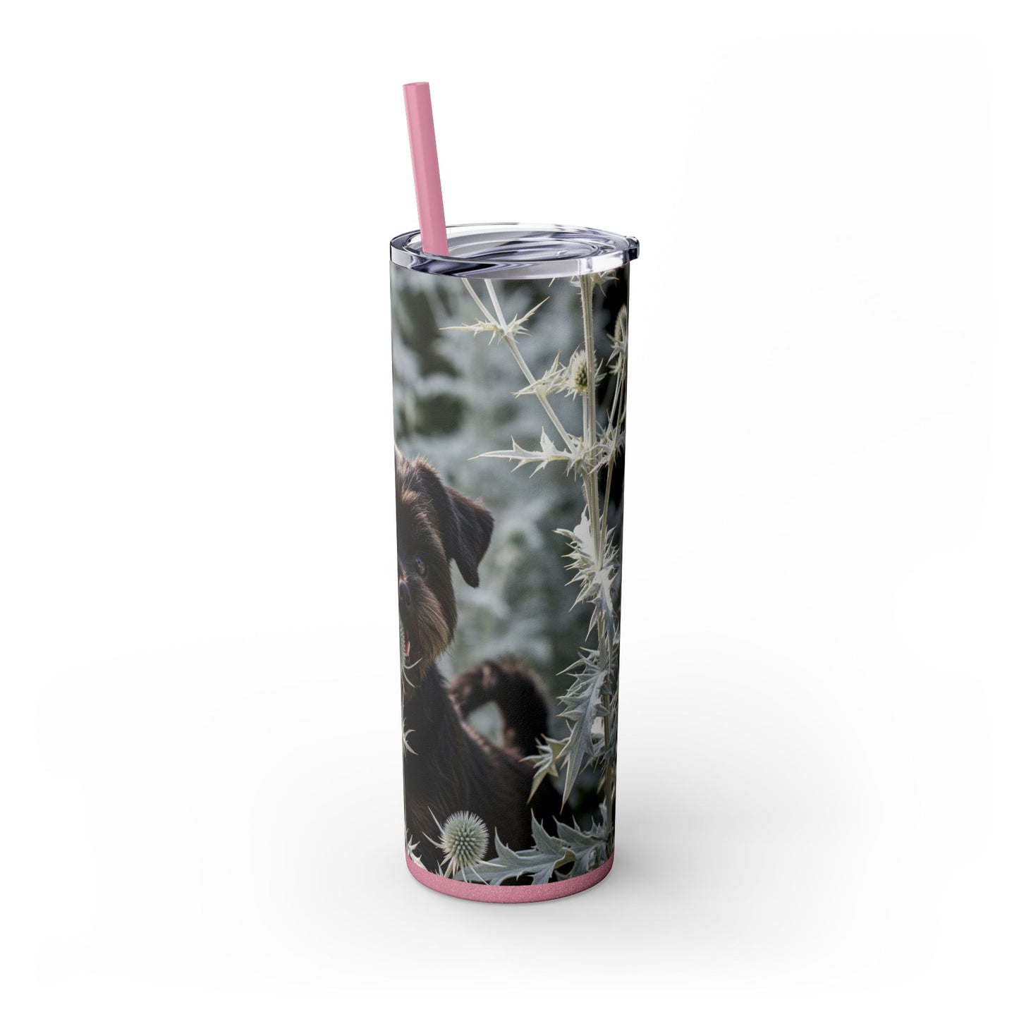 Affenpinscher Skinny Tumbler with Straw, 20oz
