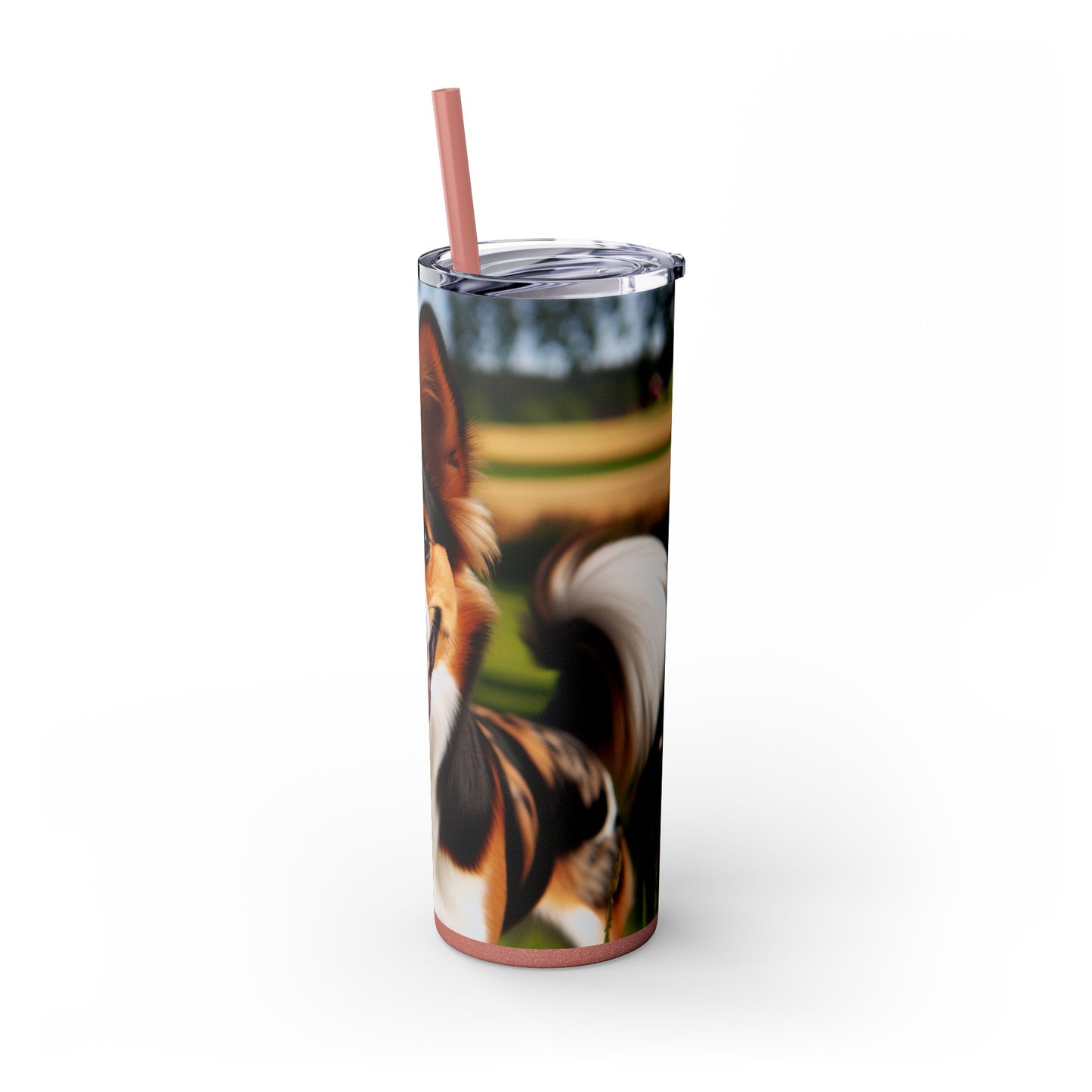 Skinny Tumbler with Straw – 20 oz Stainless Steel Cup