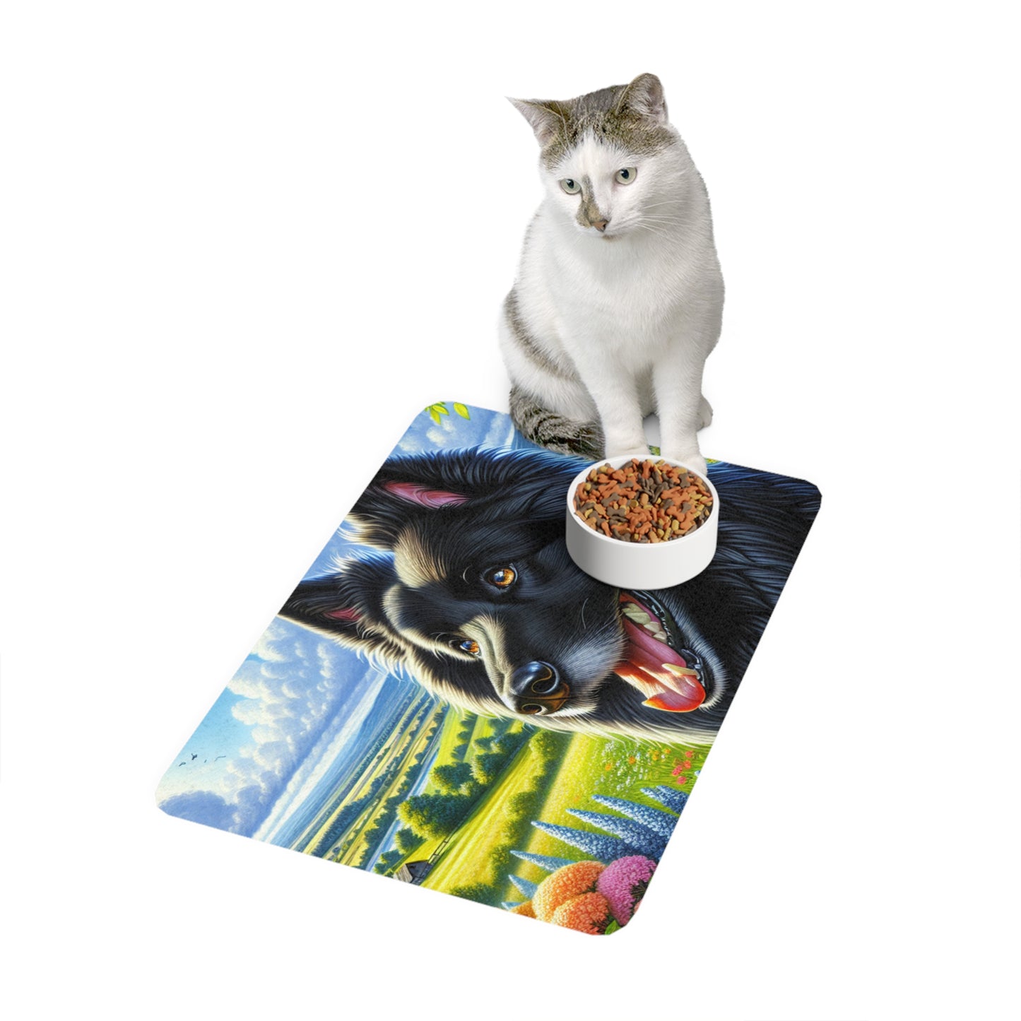 Tapete para comida de mascotas (12 x 18) - Pastor Croata