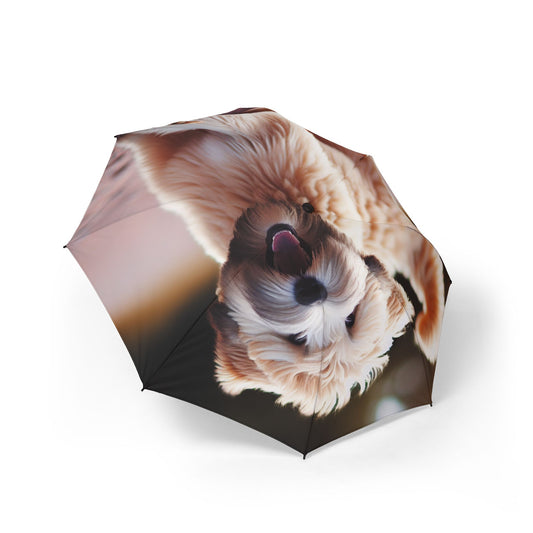 Soft Coated Wheaten Terrier Semi-Automatic Foldable Umbrella