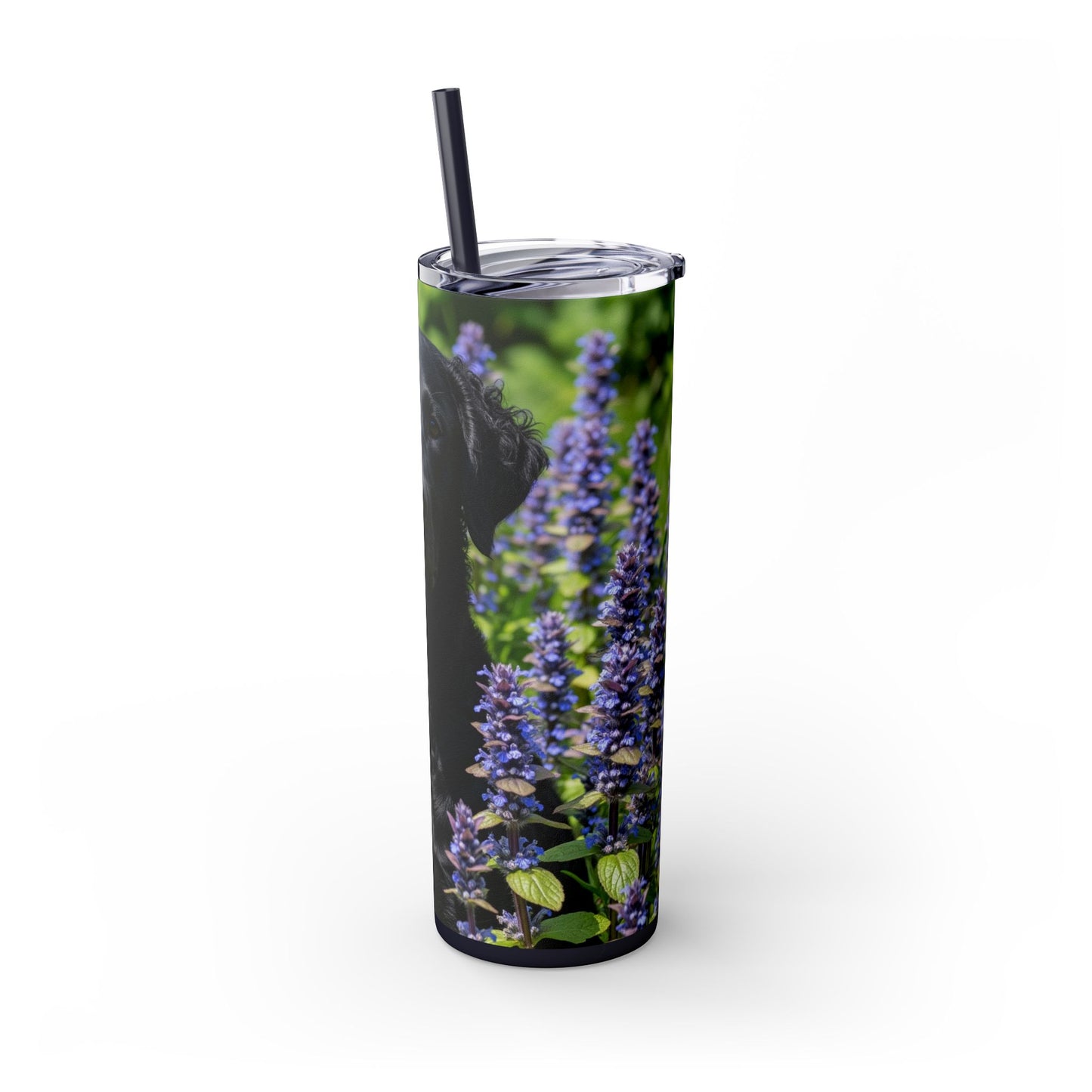 Gobelet isotherme à paille en forme de retriever à poil frisé, 590 ml
