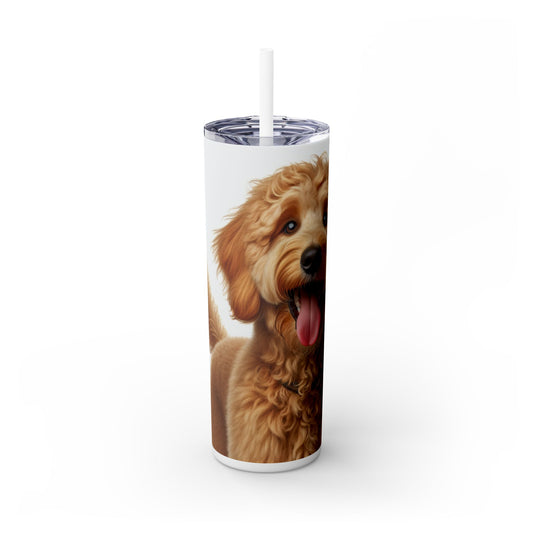 Goldendoodle Tumbler with Straw, 20oz