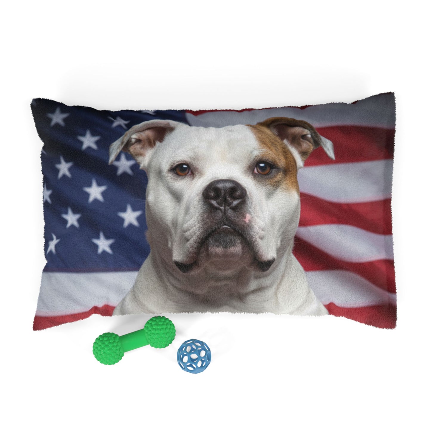 American Bulldog Patriotic Pet Bed