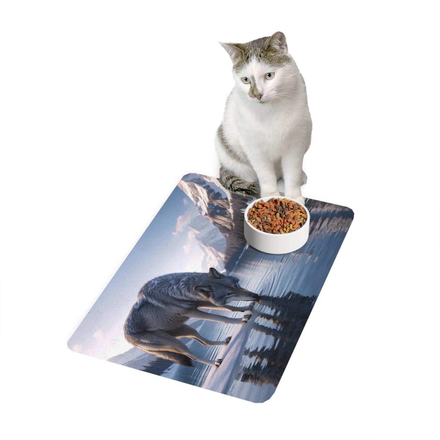 Pet Food Mat (12x18) - Wolf