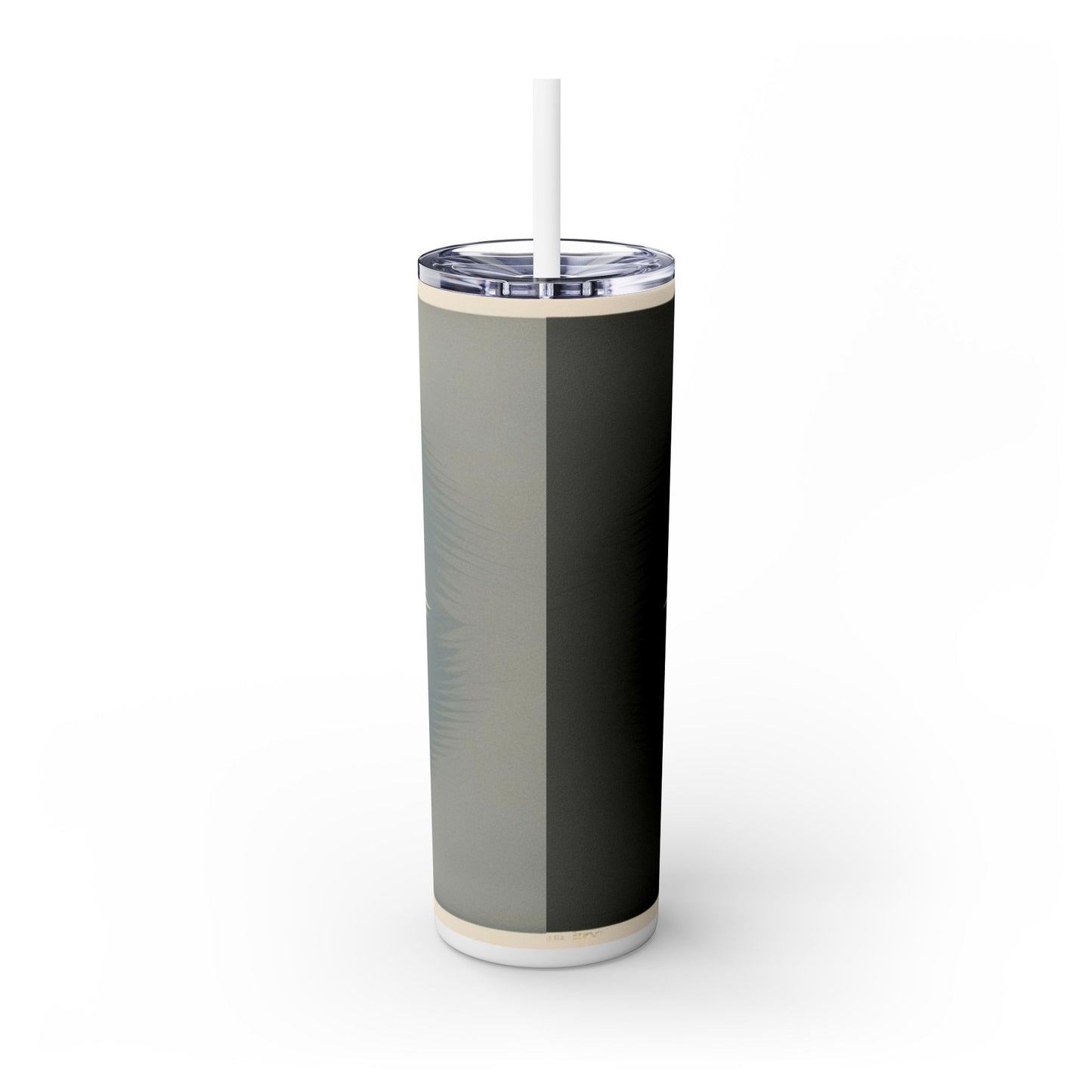 Optical Illusion Skinny Tumbler with Straw, 20oz
