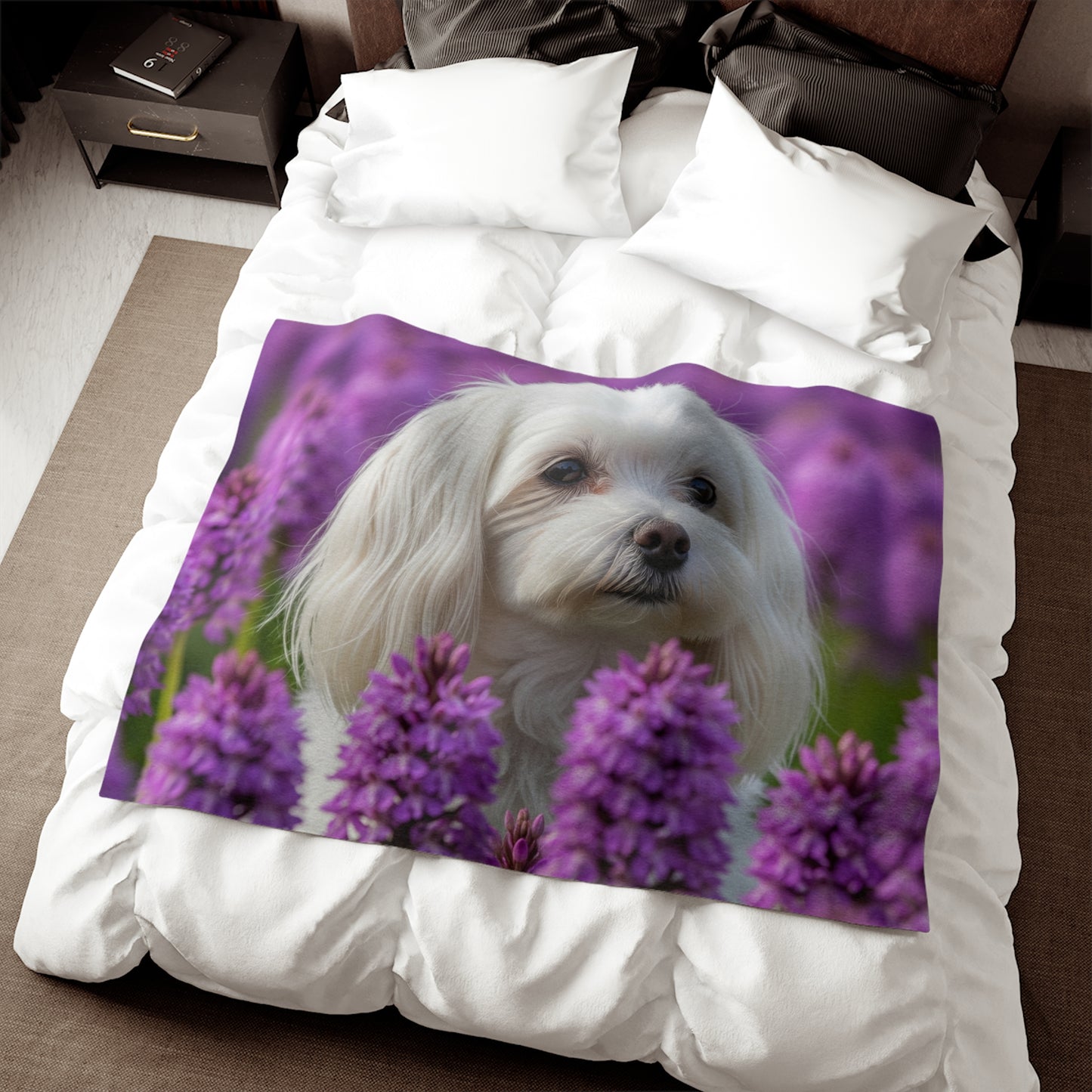 Maltese Sweatshirt Blanket