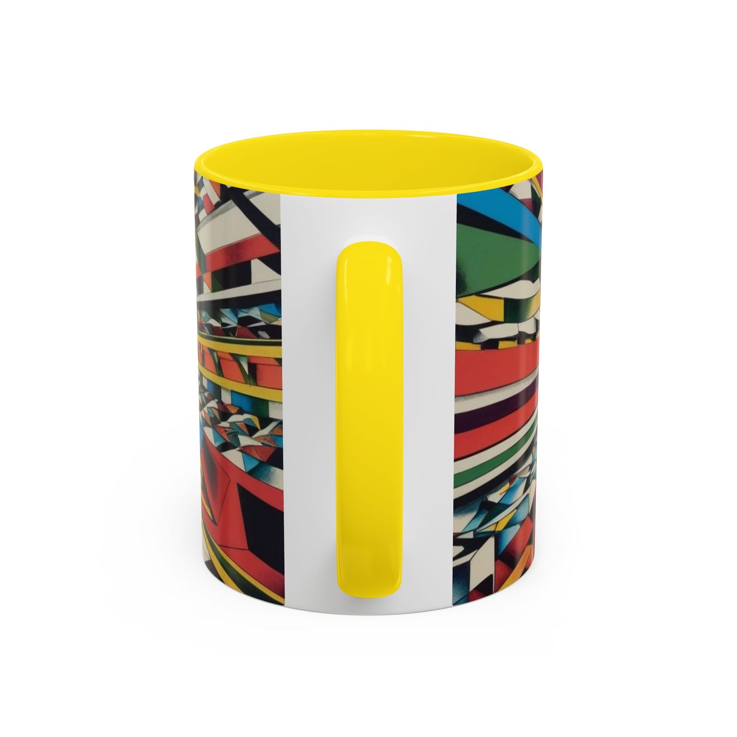 Optical Illusion Accent Mug – Ceramic Coffee Cup