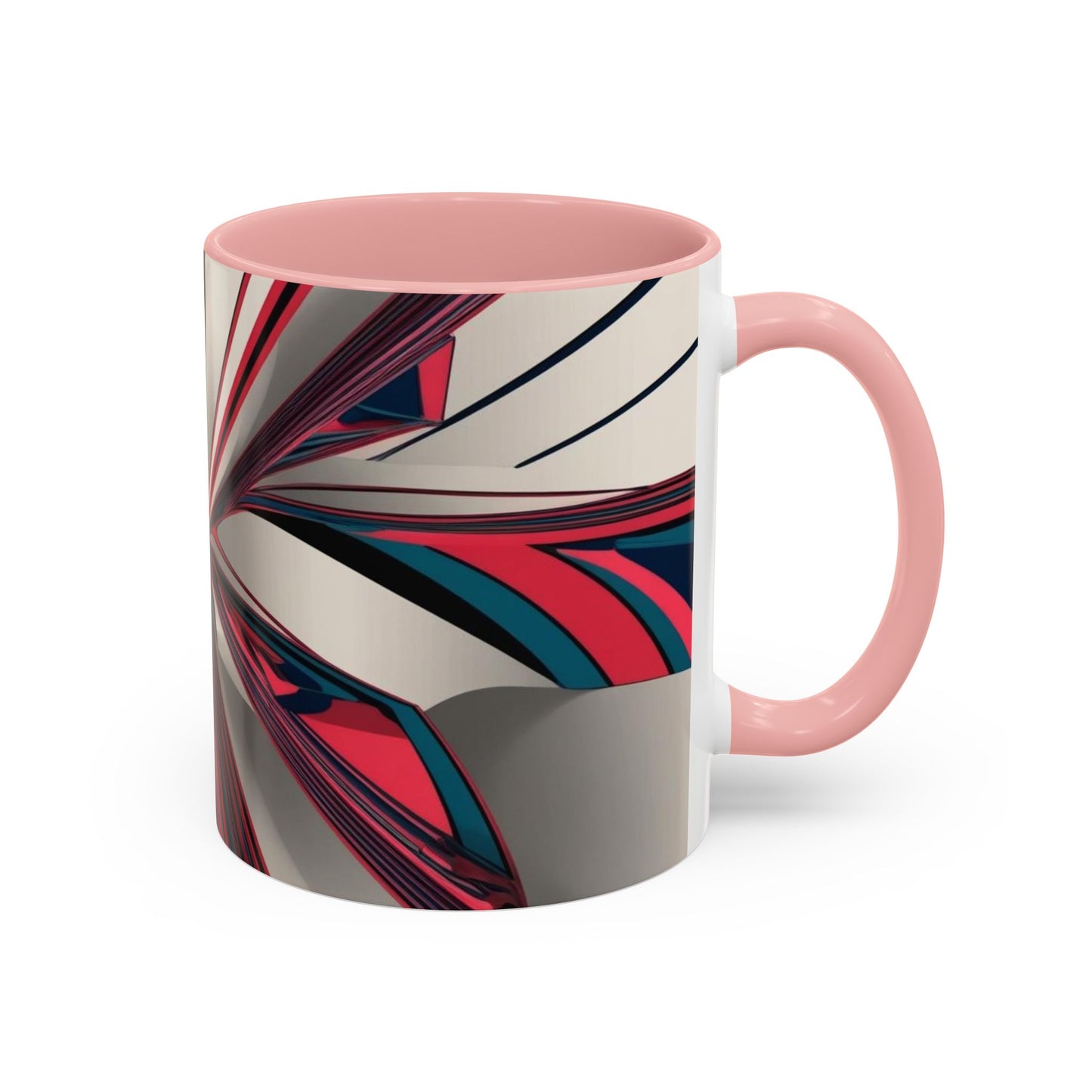 Optical Illusion Accent Mug – Ceramic Coffee Cup