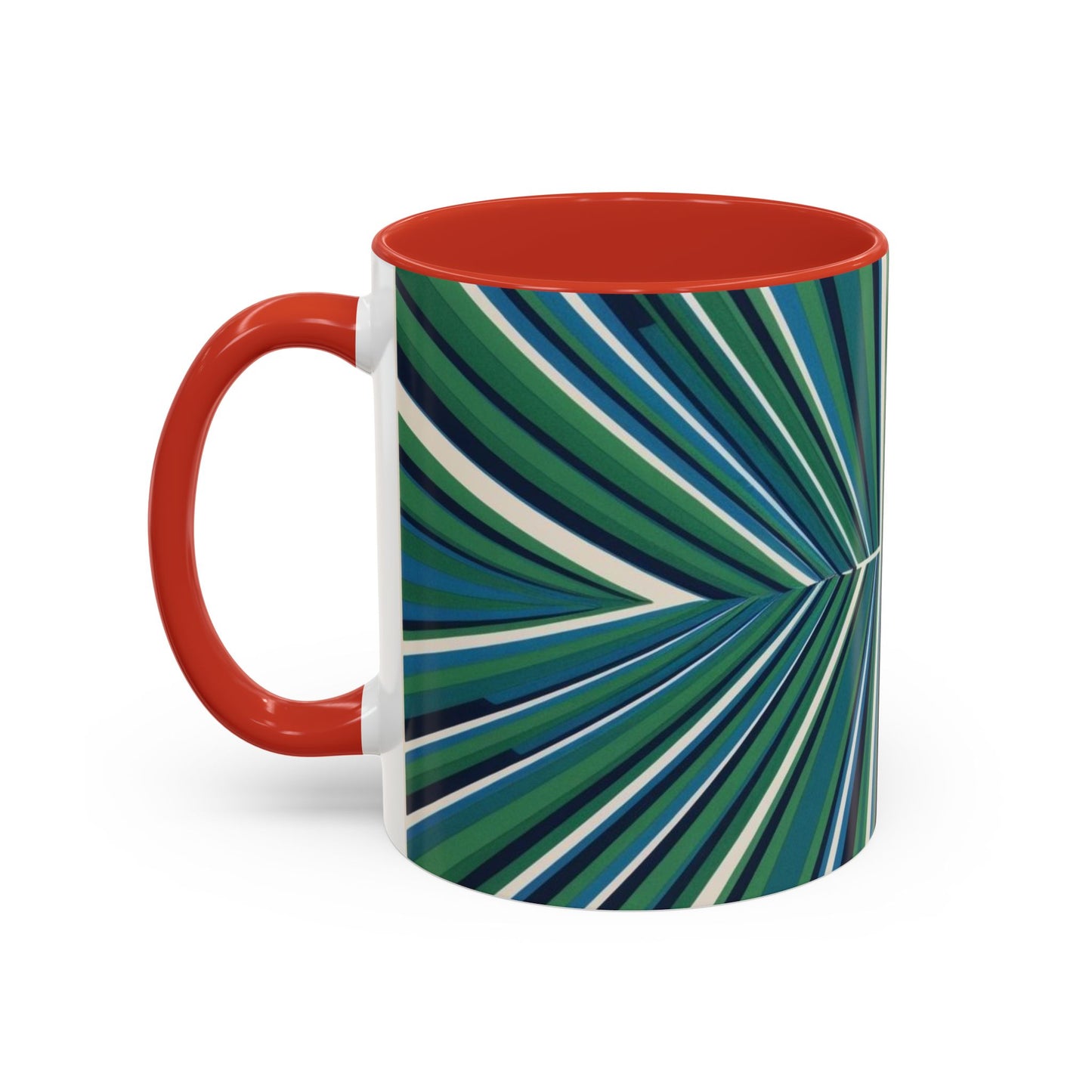 Optical Illusion Accent Mug – Ceramic Coffee Cup
