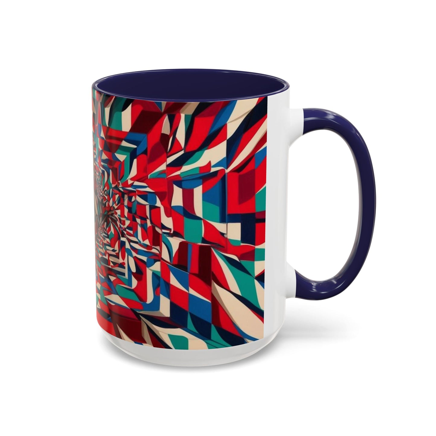 Optical Illusion Accent Mug – Ceramic Coffee Cup