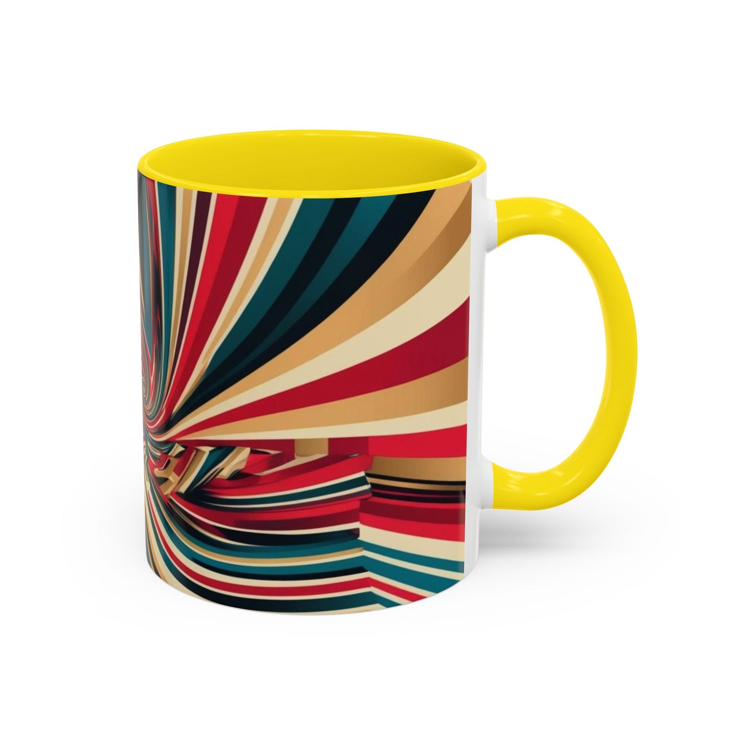 Optical Illusion Accent Mug – Ceramic Coffee Cup