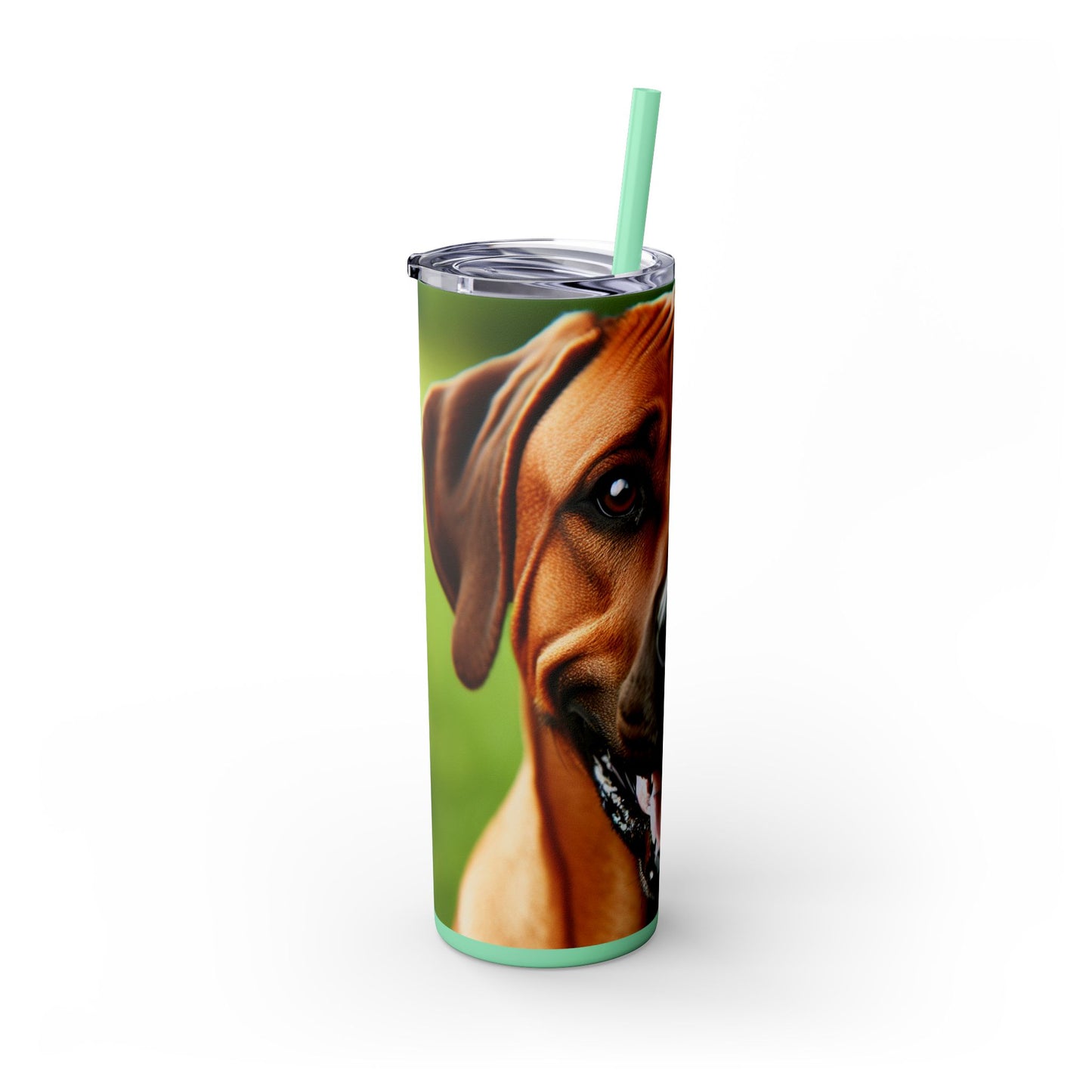 Rhodesian Ridgeback Skinny Tumbler with Straw, 20oz