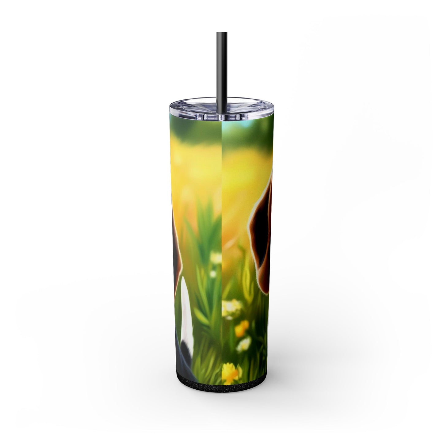 Beagle Skinny Tumbler with Straw, 20oz